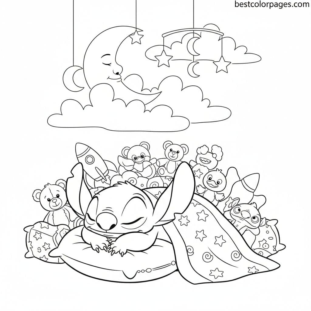 Dreamland with Sleeping Stitch and Friends